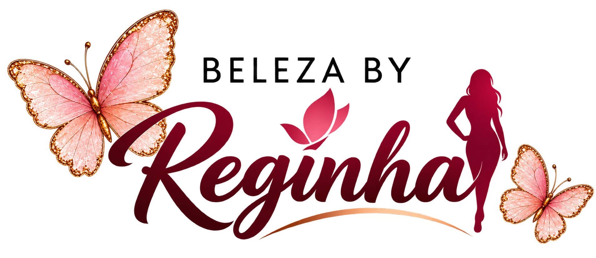 Beleza by Reginha, com silhueta e borboletas